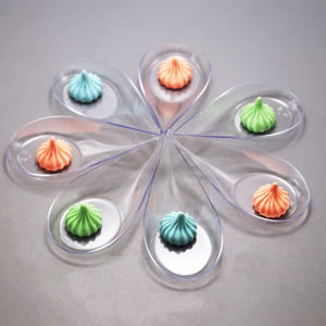 Mini cuchara de postre biodegradable, plato pequeño para fiesta, boda - Product Image 1