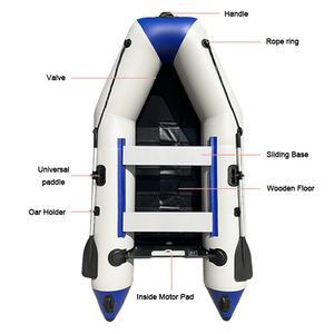 Gommone Gonfiabile Solar Marine 9ft 2.8m Rinforzato per Pesca, Kayak d'Assalto con Fondo Rigido, Canoa, Barca a Remi, Dinghy per <span class=keywords><strong>Sport</strong></span> Acquatici - Product Image 3