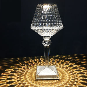 <b>LED</b> Acrylic Desk Lamp Diamond Crystal Table Lamp Creative Transparent Prism Night <b>Light</b> Touch Control for Bedroom Restaurant - Product Image 3