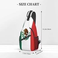 Sac à bandoulière avec drapeau du Mexique, sac à dos patriotique de grande capacité, sac à dos de voyage et de randonnée, sac à bandoulière pour hommes et femmes, personnalisé