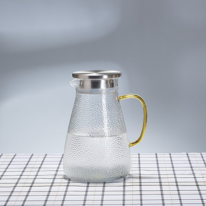 <span class=keywords><strong>Carafe</strong></span> <span class=keywords><strong>en</strong></span> <span class=keywords><strong>verre</strong></span> transparent martelé borosilicate de 60oz pour la cuisine <span class=keywords><strong>avec</strong></span> <span class=keywords><strong>couvercle</strong></span> <span class=keywords><strong>en</strong></span> acier inoxydable 304 - Product Image 5