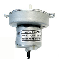 Moteur à engrenages automatique 12V DC 50DCZ-DC12-10R neuf pour four, friteuse à air, ventilateur de climatisation - Engrenage métallique à couple élevé pour incubateur d'œufs