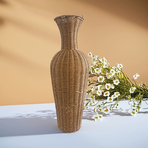 Adornos Chinos Vintage de Paja de 63X15X15CM, Decoración Clásica de Ratán para el Hogar, Artículos Antiguos con Acabado Moteado, Dropshipping DDP - Product Image 2