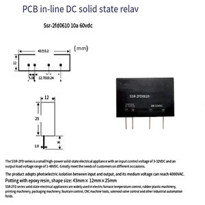 รีเลย์โซลิดสเตทแบบ DC ขนาดเล็กสำหรับ PCB 5A 10A 25A 60V 400V 600VDC รุ่น SSR-2FD0625 SSR-2FD6005 SSR-2FD4010 SSR-2FD0610 - Product Image 6