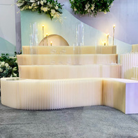 QT230076 décoration de fête de mariage pliant colonne papier de Table créatif rond mariage plinthes Dessert affichage