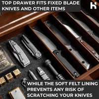 Présentez et Rangez Votre Collection de Couteaux avec le Coffret de Présentation Premium pour Couteaux de Poche Armada pour 40 à 50 Couteaux  Grands Tiroirs