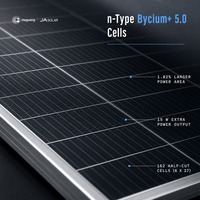 Panneau solaire JA Solar JAM54D50 GR 550W N-Type double vitrage DeepBlue 5.0, module PV à 24,7 % d'efficacité pour toiture résidentielle