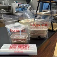 Sac de transport pour pâtisseries, sac d'emballage transparent pour boulangerie, sac en plastique pour plats à emporter