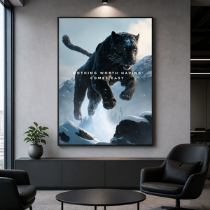 Stampa Artistica da Parete con <span class=keywords><strong>Tipografia</strong></span> Motivazionale Leone, Ritratto Animale con Citazione per Ufficio, Studio, Man Cave, Arredamento Moderno - Product Image 3
