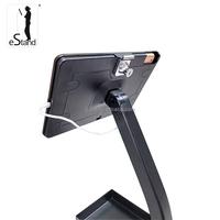 Support de sol métallique EStand pour tablette avec serrures et plateau pour imprimante/haut-parleur – Idéal pour restaurants, cliniques, bibliothèques et gestion des files d'attente