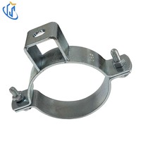 Collier de serrage pour canal de profilé UTT63 pour support de conduite d'eau chaude non isolée et tuyauterie d'eau froide en zinc robuste