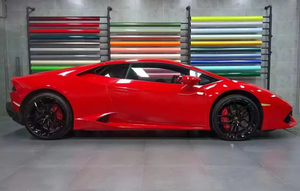 PET Car Packaging Carmine Vinyl Gloss High Bright Red Car PVC Película de cubierta de embalaje que cambia de color - Product Image 4