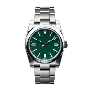 Montre automatique pour homme de luxe avec logo personnalisé, acier inoxydable, lumineuse, étanche, mécanique, montre-bracelet pour affaires - Product Image 1
