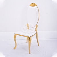 Ensemble de table et de chaises de salle à manger en acier inoxydable moderne et romantique pour hôtels, mariages, restaurants