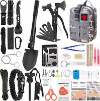 Kit de survie pour Noël, hommes et femmes, 251 pièces, équipement d'urgence, trousse de premiers soins, sac bandoulière, camping, tremblement de terre, randonnée, plein air, métal