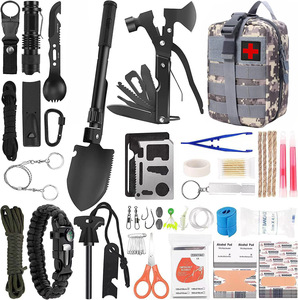 Kit di Sopravvivenza Regalo di Natale per Uomini e Donne, 251 Pezzi di Attrezzatura d'Emergenza, Kit di Pronto Soccorso, Borsa a Tracolla per Campeggio, Terremoti, Escursionismo, Attività all'Aperto, in Metallo - Product Image 4