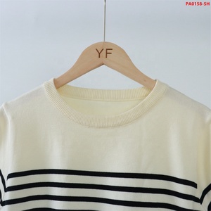 <span class=keywords><strong>Elegante</strong></span> Maglione Estivo Casual a Righe con Collo Tondo e Maniche Corte per <span class=keywords><strong>Donna</strong></span>, Produzione Personalizzata - Product Image 6