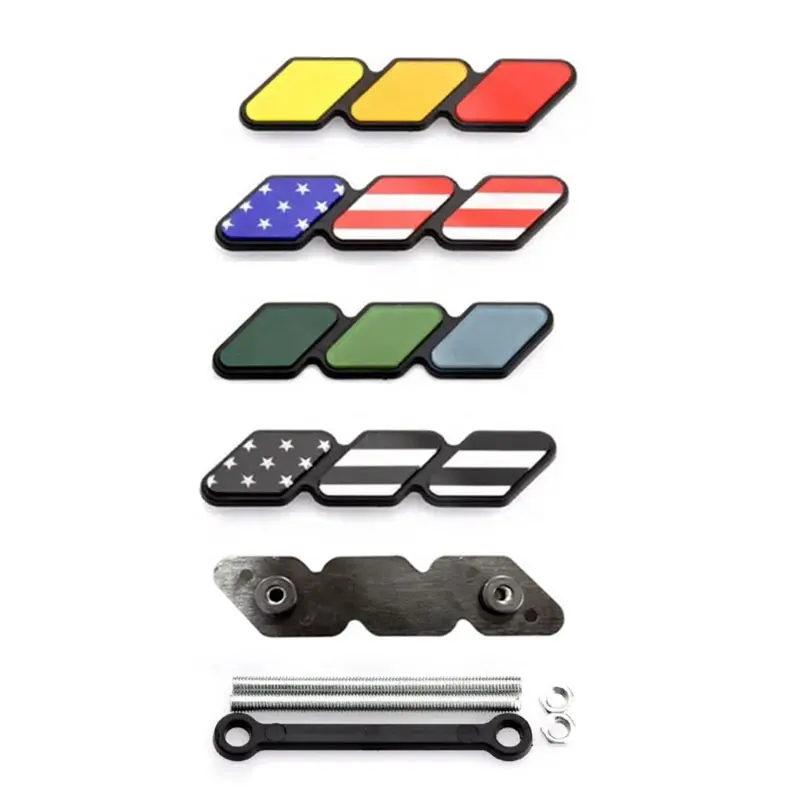 Para Toyota TACOMA 4Runner Rav4 Highlander rejilla delantera emblema insignia tricolor bandera americana logotipo modificado