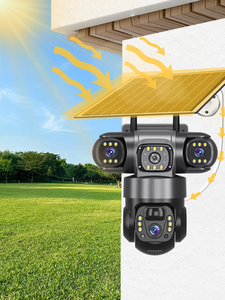 كاميرا أمان تعمل بالطاقة الشمسية مع <span class=keywords><strong>3</strong></span> عدسات وخاصية التحريك والإمالة والتكبير، ببطارية عالية السعة وفترة استعداد طويلة للاستخدام الخارجي بزاوية 360 درجة °   كاميرا مراقبة - Product Image 6