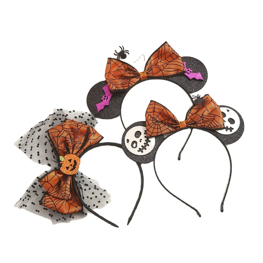 Funny Girl accessories kids horrible Headband For Halloween party pumpkin skeleton bat spider headband