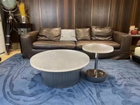 Mesa de Centro Moderna de Vidrio Negro y Dorado, Extensible, para Hogar, Restaurante, Vestíbulo de Hotel, Comedor, Material Metálico Duradero