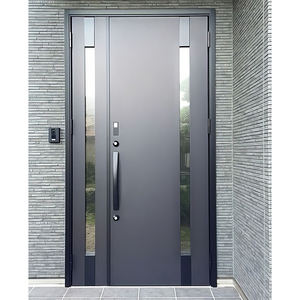 Custom Hoge Kwaliteit Externe Veiligheidsdeuren Metalen Vooringang Buitendeur Belangrijkste Draaipunt Roestvrij Stalen Deur Met Smart Lock - Product Image 3