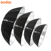 Godox UB-165S-intérieur argenté parabolique noir parapluie réfléchissant, parapluie de Studio pour la photographie, la prise de vue vidéo
