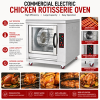 Four à rôtir électrique à grande capacité pour poulet, rôtissoire automatique pour les entreprises de restauration