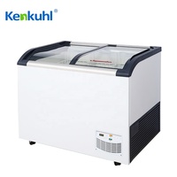Prix de gros usine Kenkuhl Congélateur vitrine commercial à 3 paniers avec OEM et ODM pour crème glacée surgelée