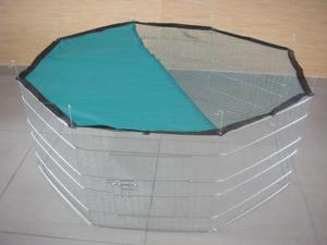 Cage à chien pliable en métal portable avec enclos d'exercice à motif solide respirant pour animaux de compagnie pour l'entraînement et l'exercice - Product Image 1