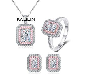 Wholesale Designer Luxury Bridal <b>Jewelry</b> <b>Sets</b> for Women <b>Emerald</b> Cut Zircon 925 Silver Wedding Party Gift <b>Set</b> - Product Image 1