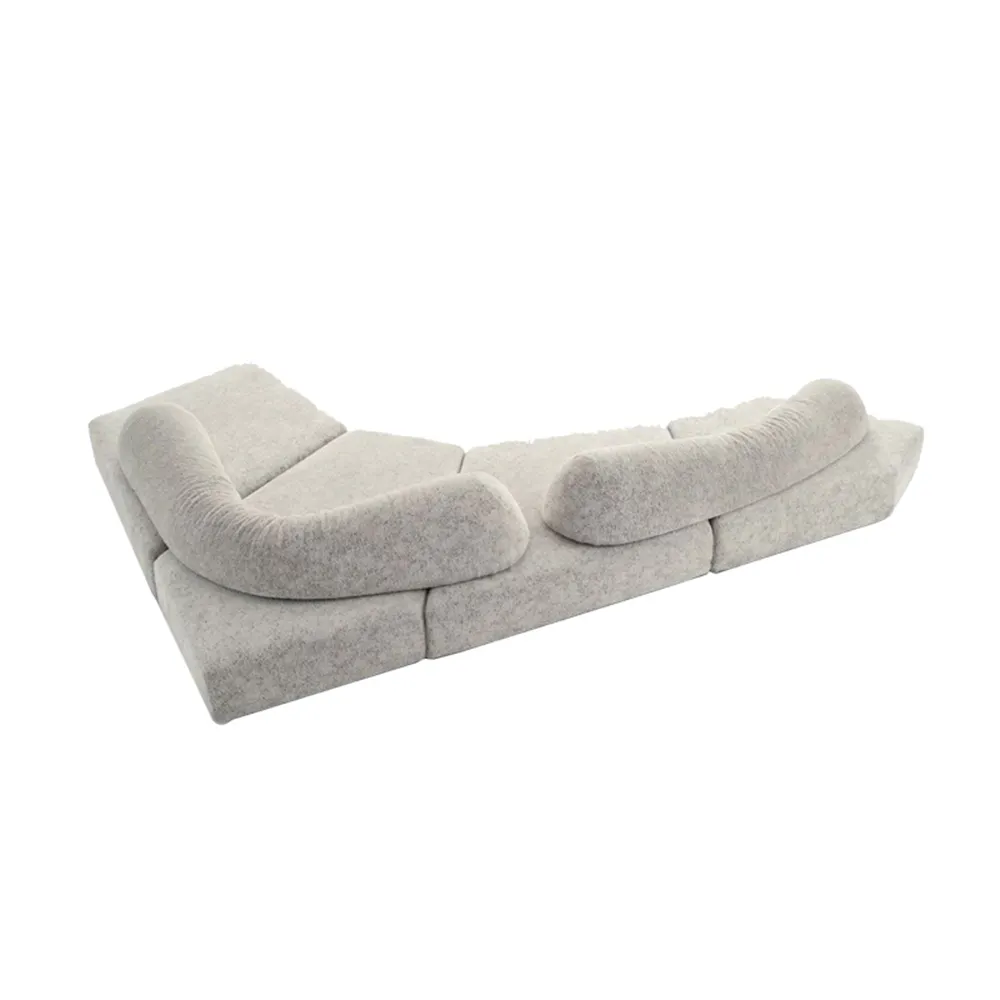 Mobiliário de ponta alta 2022 moderno design de rovel confortável cama de canto com sofá nas pedras
