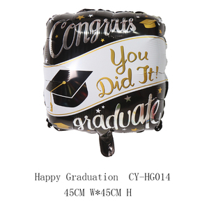 Globo de Graduación al <span class=keywords><strong>Por</strong></span> Mayor de Papel de Aluminio para Decoración de Fiesta de Felicitación, Globos Metálicos de Graduación con Forma Redonda de 18 Pulgadas - Product Image 5