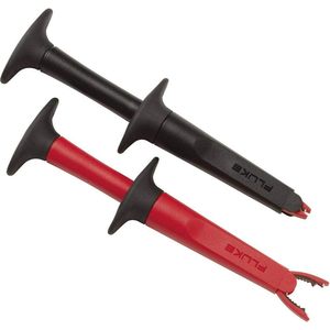 Fluke Ac220 Suregrip Alligator Clips Black And Red Plastic Insulated Anti Slip For Electrical Testing - Product Image 2