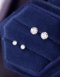 <span class=keywords><strong>Orecchini</strong></span> in <span class=keywords><strong>Argento</strong></span> Puro S999 con Zirconi da 3mm 4mm 5mm 6mm 7mm 8mm, <span class=keywords><strong>Orecchini</strong></span> di Lusso per Donna, Regalo per Ragazze, <span class=keywords><strong>Orecchini</strong></span> a Lobo con Zirconi - Product Image 5