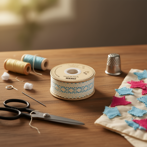 Strisce di pizzo Iln 4,0 cm x 9 m colore crema per artigianato e cucito - Product Image 2