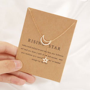 Collier ras du cou en forme <span class=keywords><strong>de</strong></span> lune, étoile <span class=keywords><strong>de</strong></span> <span class=keywords><strong>fleur</strong></span>, doré, strass, bijou d'<span class=keywords><strong>amitié</strong></span> pour femmes, offre spéciale, collection - Product Image 5