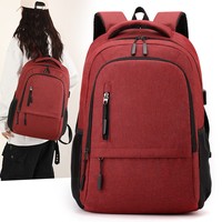 Mode unisexe USB grande capacité multipocket bandoulière réglable hommes femmes affaires sac à dos pour ordinateur portable