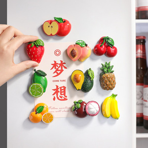 Fridge Decoration Gifts 3D Food Magnet <b>Sticker</b> Simulation Fruit Cute Refrigerator Magnetic <b>Stickers</b> - Product Image 3