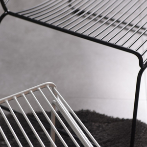 Industrial nórdico moderno bistro cafe Muebles de Jardín reclinado de metal de alambre de hierro al aire libre Silla de salón - Product Image 3