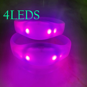 Vòng đeo tay LED tùy chỉnh bằng silicon, vòng đeo tay LED điều khiển từ xa, vòng đeo tay phát sáng cho buổi hòa nhạc, sự kiện, tiệc tùng - Product Image 2