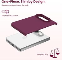 Étui magnétique fin en silicone liquide pour iPhone Duo, conception monobloc, fin et léger, pliage non obstrué, doublure en microfibre