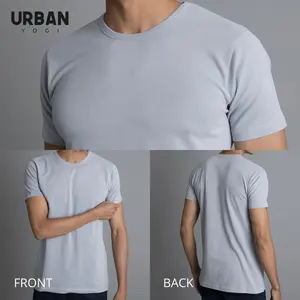Heather Jersey Léger T-shirt Homme Tissu 100% Coton Bio lavé pré-rétréci avec Silicone Adoucissant Azo Free Dye d'Inde