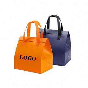 Hot Pressed Non-Woven Insulated Tote <b>Lunch</b> <b>Bag</b> Custom Printed <b>Cooler</b> <b>Bag</b> for Snack Bar Takeaway Food Wholesale Cheap <b>Cooler</b> <b>Bags</b> - Product Image 1