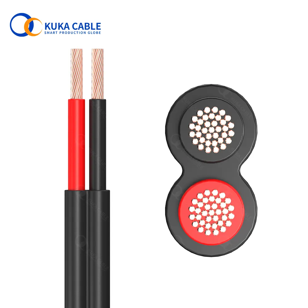Flat Automotive Cables 2mm 5mm 6mm Machine Copper PVC Twin Sheath Two Core Insulated Copper Wire Electric Cable 2x0.5 Insulated