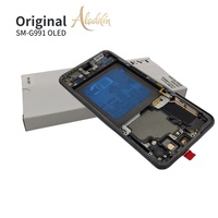 Téléphone mobile OLED souple original LCD pour Samsung S21 G991 pièce de téléphone mobile LCD cadre d'assemblage de remplacement avec LCD Service Pack