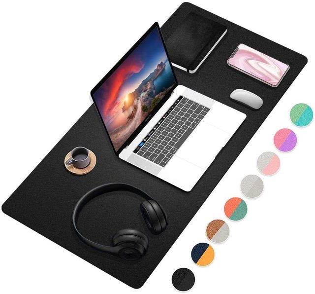 Large Size Waterproof Anti-slip PU Leather Mouse Pad for Home Office Keyboard Mice Mat