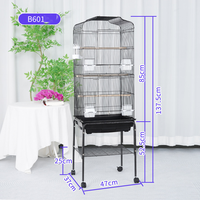 Fabricant de cages à oiseaux pour animaux de compagnie en gros en acier inoxydable double pile volières d'élevage éleveur de pigeons Cage à oiseaux d'élevage