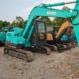 Excavatrice d'occasion Kobelco SK75, marque japonaise d'origine, 7,5 tonnes, mini-excavatrice sur chenilles en caoutchouc. - Product Image 1