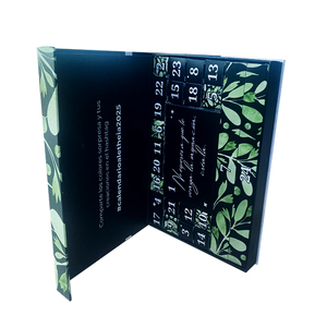 Boîte de calendrier de l'avent de Noël de 24 jours avec logo personnalisé emballage en papier kraft cosmétiques bière bijoux-feuille gainée café <span class=keywords><strong>Cado</strong></span> Surprise - Product Image 4